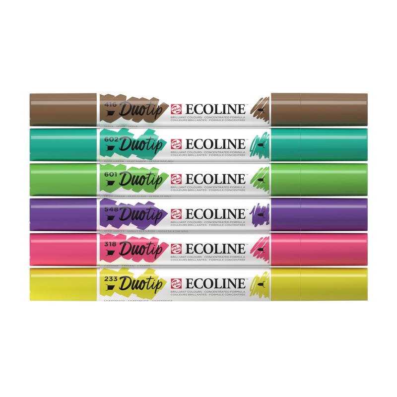 Ecoline Duotip Liquid Watercolour Pencils Set of 6 - Botanical