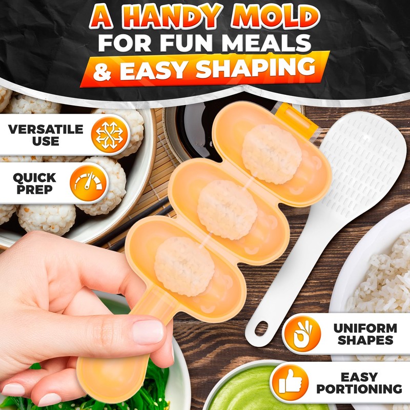 Rice Ball Mold Set – 2 Pack Easy Rice Ball