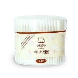 One-Touch Cotton Swabs (300P Round) Cylindrical Sterilized Baby & Makeup Cotton Swabs Baby 5ea