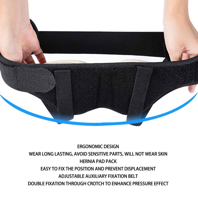 Hernia Belt Truss Double Inguinal Hernia Support Brace Adjustable Compression