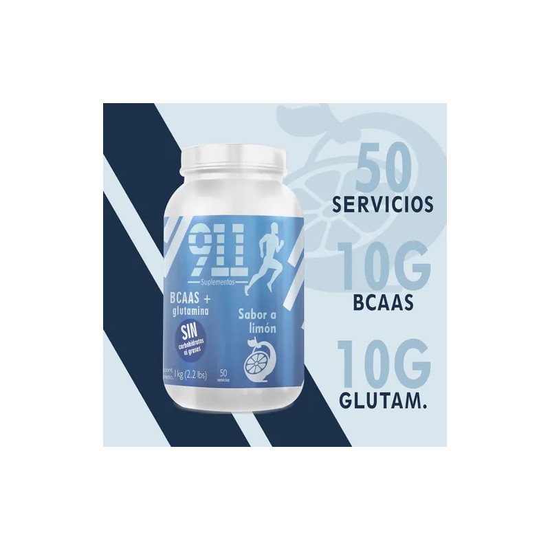 Aminoácidos Bcaasgluta 911 Suplements 1kg Varios Sabores