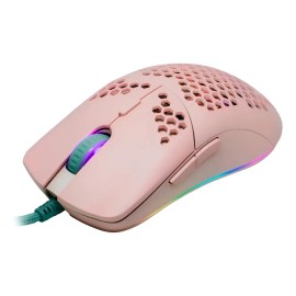 Mouse Gamer Rosa Game Factor MOG601 Óptico Alámbrico 32000 DPI RGB