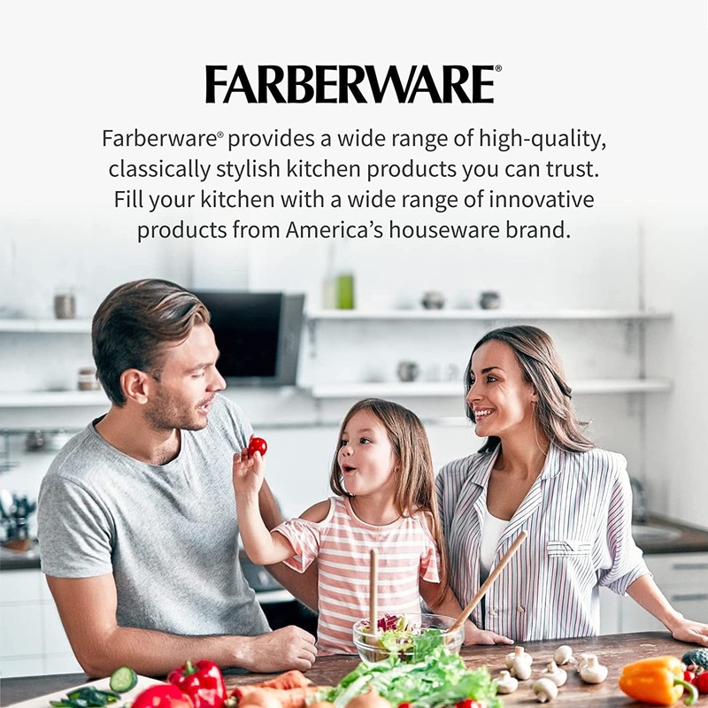 Farberware Edgekeeper Triple Riveted Chef Knife with Self-Sharpening Blade Cover,