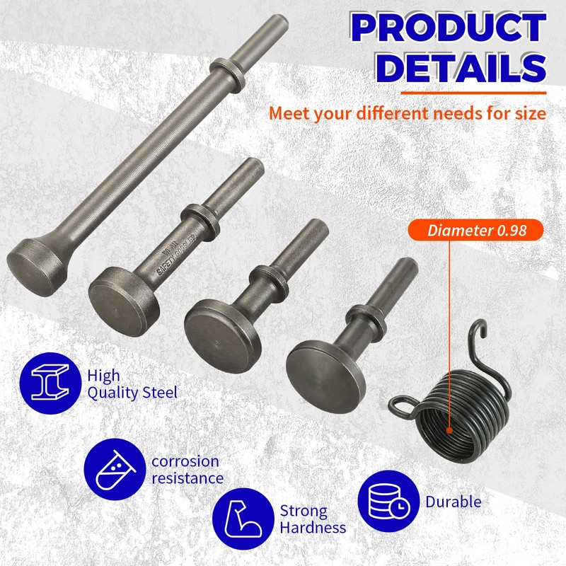 FLKQC 5 Pcs Smoothing Air Hammer Tool Kit, Smoothing Pneumatic