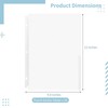 50 PCS Punch Binder Folders,3 Hole Binder Plastic Sleeves,Clear Poly