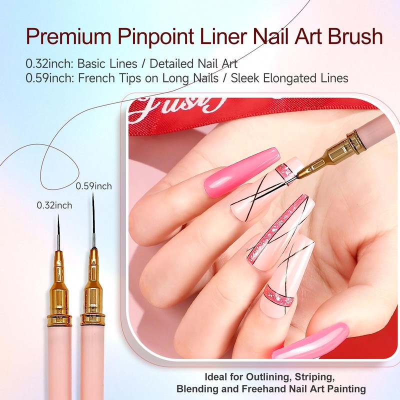 65Pcs Professional Nail Art Tools Set Premium Nail brushes &