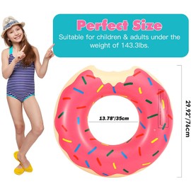Adult Swimming Ring, Donut Swimming Ring, Large Inflatable Summer Water Toys for Beach Holidays, Summer Pool Party