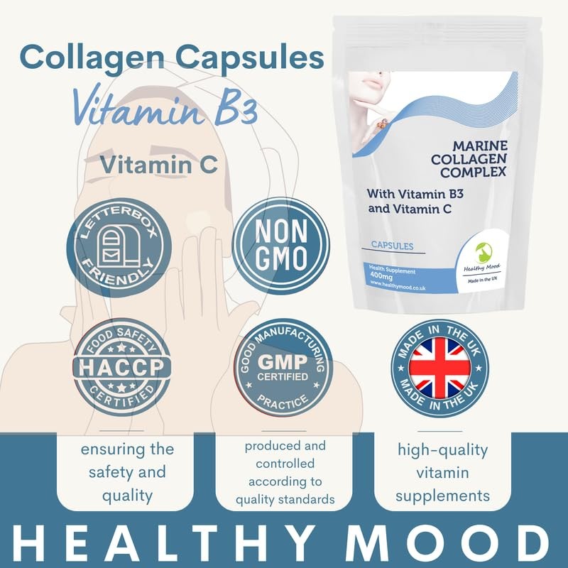 Marine Collagen 400mg Complex with Vitamin B3 and Vitamin C