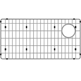 Kitchen Sink Protector Grid 28x14 Inch, Stainless Steel Sink Bottom Rack with Right Rear Drain for Kitchen Sink
