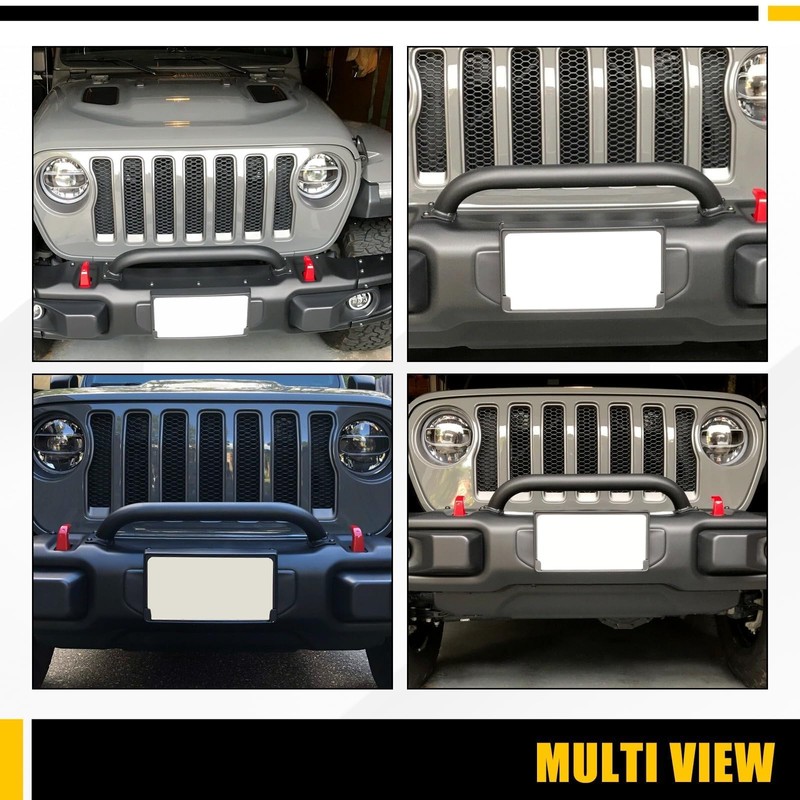 KUAFU 3-1/8 Inch Height Brush Guard Compatible With 2018-2023 Jeep