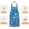 BGBDEIA Cartoon Doodle Puppy Dog Kitchen Apron for Women Men,