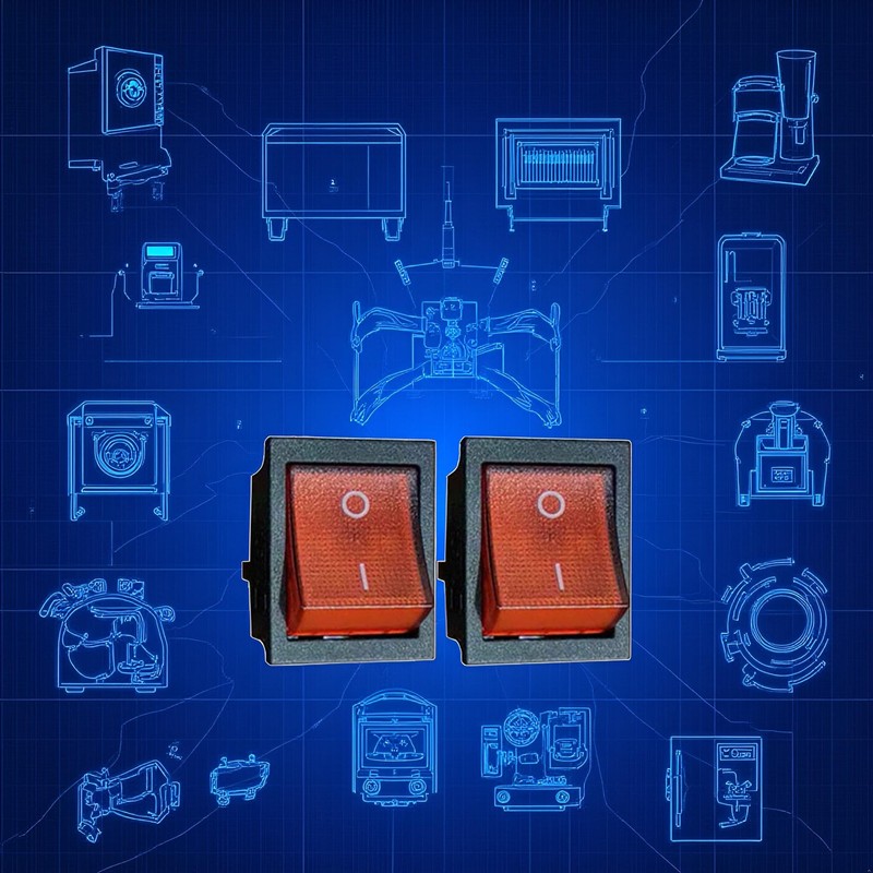 30Amp 120V/250V Rocker Switch 4 Pin AC Toggle Switch On