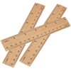 MUKCHAP 144 PCS 15cm/6 Inch Wooden Ruler, Wood Rulers with