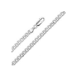 Verona Jewelers 6.5MM Italian 925 Sterling Silver Classic Curb Cuban Chain for Men-Bracelet and Necklace 8" 9" 20" 24" 30" (18, Necklace)