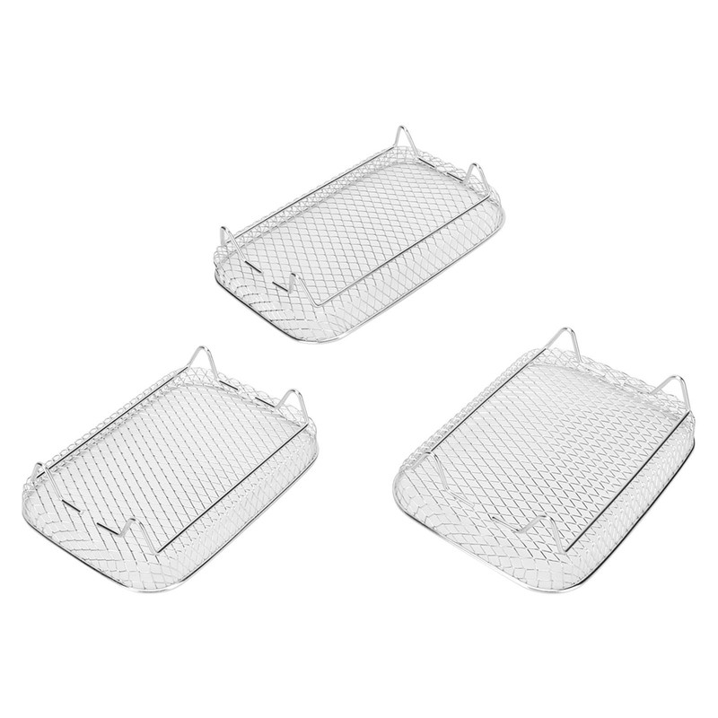 3 Layer Fryer Grilling Rack Stainless Steel Fryer Stakable Racks