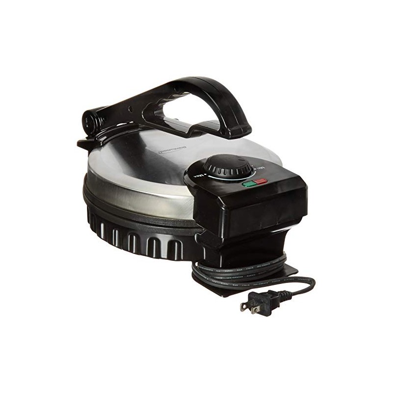 Brentwood TS-127 Stainless Steel Non-Stick Electric Tortilla Maker, 8-Inch