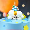 Cartoon Story Birthday Candle Blue Sky White Cloud Rocket Candle