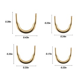 Dr.Fish 100PCs Fishing Clevis Easy Spin Spinner Clevis Fishing Spoon Spinnerbait Parts Accessory Inline Spinner Making Freshwater Saltwater Gold 0.23X0.22