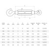 Seilwerk STANKE M6 Turnbuckle Eyelet Hook Galvanised Tensioner for Wire