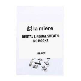 LA MIERE 10Pcs Dental Orthodontic Cast Lingual Sheath, No Hooks