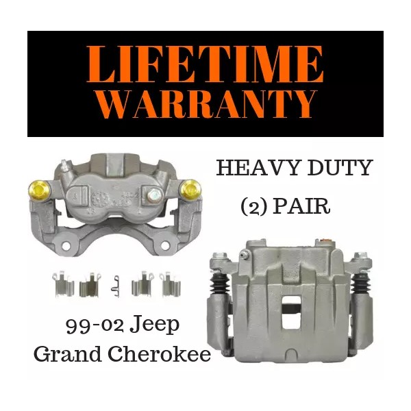 Power Source Parts 2x Brake Calipers w/ Bracket for Jeep