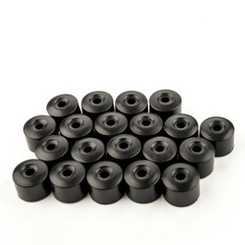 LST Cover Caps Hexagonal Wheel Bolt Caps Set 17 mm Matt Black