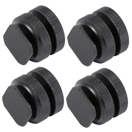 KOMBIUDA 4PCS Hot Shoe Adapter Set Aluminum Alloy Tripod Screw Mount for DSLR Cameras Dual Cold Shoe Design for Photography Accessories Compatible Vlogging and Studio Use