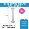 Marble Look Fluted Pillar Cardboard Cutout Stand-Ups Bulk 6 Pc