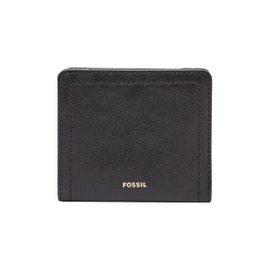 Fossil Women's Logan Leather Wallet RFID Blocking Small Bifold, Black (Model: SL7829001)