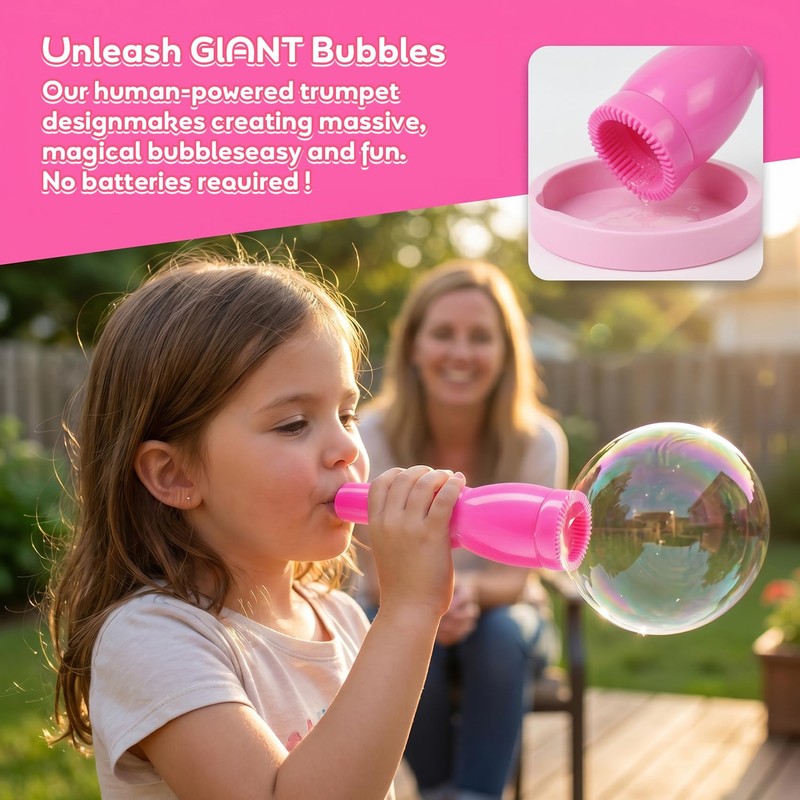 Racket Bubbles for Kids, Bubble Ball Racket Interactive Toy for