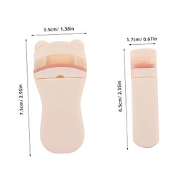 Baluue 2pcs Plastic Eyelash Curler Wide-angle Clamp Girls' Makeup Tool Heat- Portable Natural Curling for Daily Use
