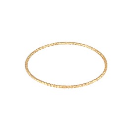Elli Women's Bracelet Basic Hammered in 925 Sterling Silver Gold-Plated, Sterling Silver, None