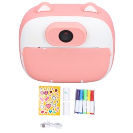 Kids Instant Print Camera with 3 Roll Photo Paper 2in Screen Dual Lens HD 1080P 26MP Type C Rechargeable Digital Camera
