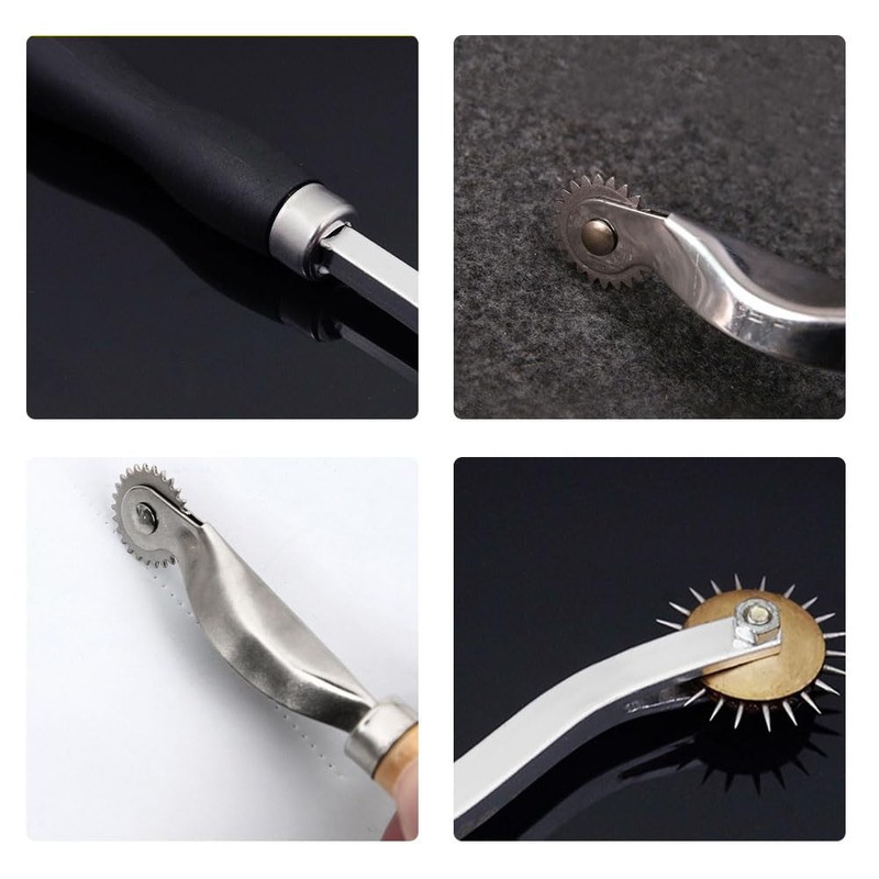 Esforzarse Tracing Wheel Sewing Tool,4PCS Tracing Wheel Stitching Wheel Tool