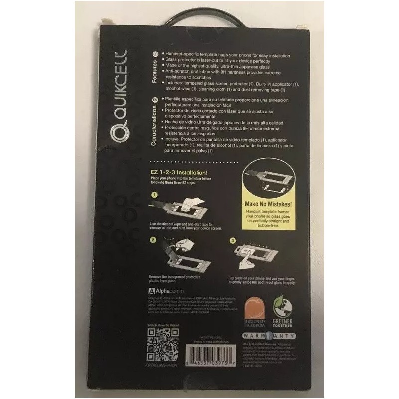 Kyocera New Quikcell Goof Proof Extreme Glass Screen Protector For