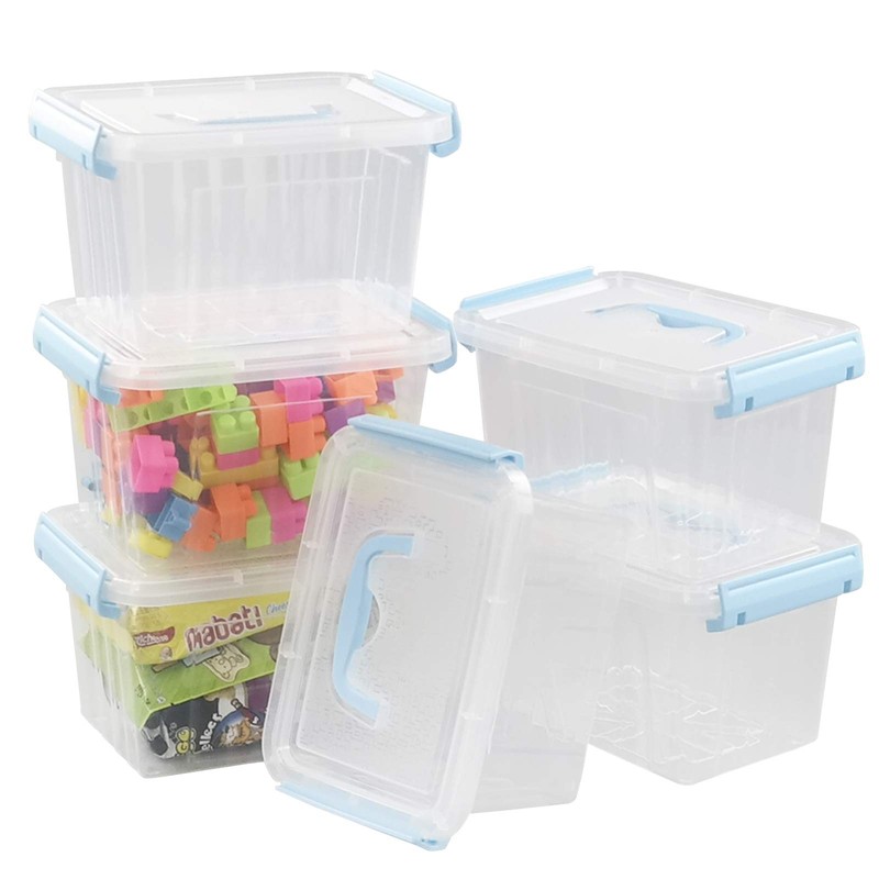 Ortodayes Stackable Storage Container with Lid, Plastic Storage Boxes Set