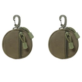 2 Pack Tactical Compact EDC Pouches Military Molle Utility Pouch Accessories Organizer Pouch Coin Purse Keychain Pocket Credit Card Holder Waist Pack