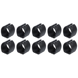 QUARKZMAN 22 mm Diameter Adjustable Plastic Furniture Foot Glides x 12 Pieces U-Shaped Chair Leg Cover Protectors for Hose Insert [Black]