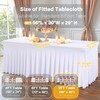 6 Packs White Spandex Table Clothes for 8 Foot Rectangle
