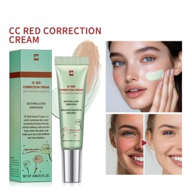 【Green Colour Corrector CC Cream with Anti-Redness Concealer】Lightweight Face Primer to Neutralise Redness & Even Skin Tone, Vegan & Cruelty-Free Formula (15ml)