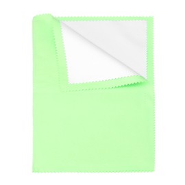 PATIKIL 12.6"x9.8" Jewelry Cleaning Cloth, Polishing Cloth Pure Cotton Cleaning Cloths Double Layer for Gold Silver Coins, Green