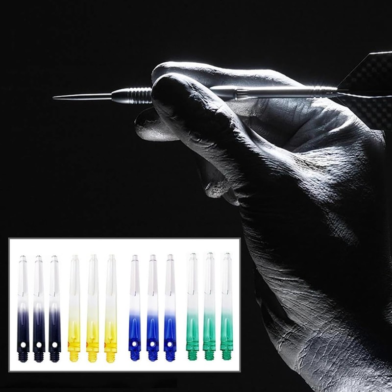 BIPY 72PCS Dart Shafts and Flights Set in 15Pcs Gradient