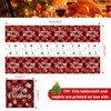 Disposable Christmas Table Cloth, Buffalo Plaid Style Oil Proof Plastic