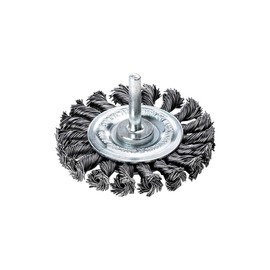 Lessmann 417198 Sheep Knotted Trund Brush, Steel Wire, Maße 75 mm x 12 mm x 6 mm