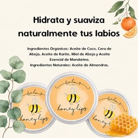 Balm's Honey Lips Kit 4 10g - Balsamo Labios Hidratante Natural Nutre y revitaliza los labios resecos - Mandarina