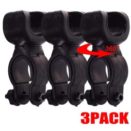 Unbranded 3PACK 360° Rotation Bicycle Mount Holder Bracket for Flashlight Torch Clip Clamp