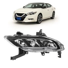 HECASA Left Fog Lights Compatible with 2016-2019 Nissan Maxima Front Bumper Driving Fog Lamp Clear Lens Driver Side Replacement for NI2592134 261554RA0B 261554RA0A