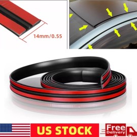 Unbranded 5M/16.4Ft Rubber Car Roof Windshield Window Trim Edge Moulding Sealing Strip US