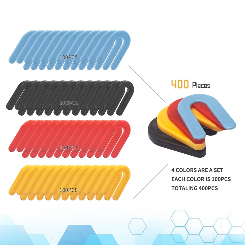 SZSYD 400PCS Plastic Shims, Horseshoe Shims, U Shaped Tile Spacers,
