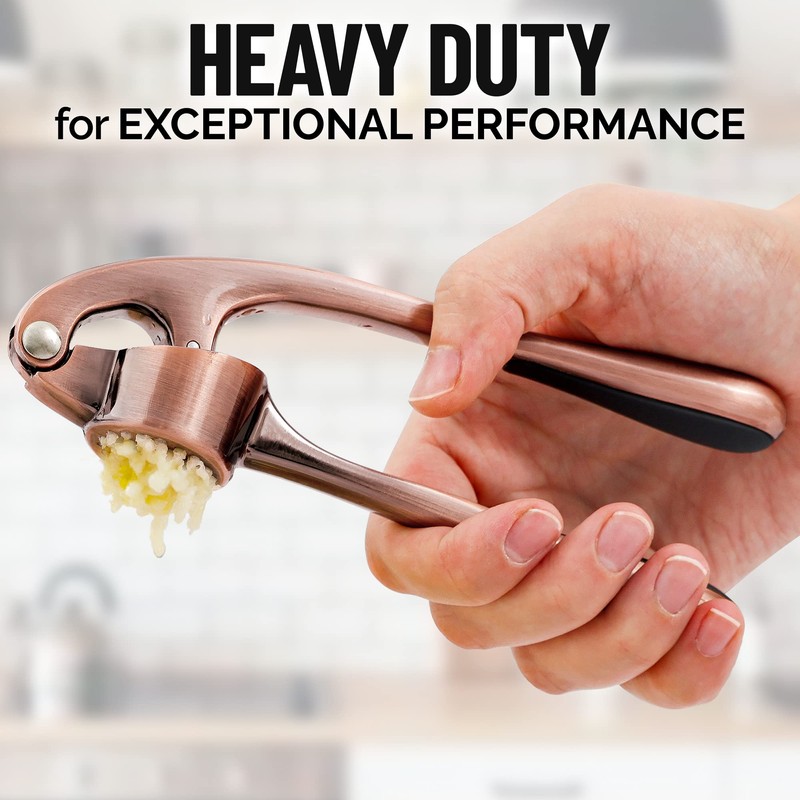 Zulay Kitchen Premium Garlic Press Set - Rust Proof Professional